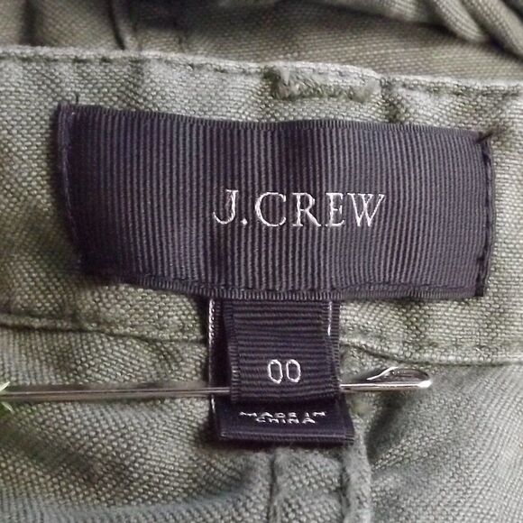 J.CREW Shorts, 00, Army green, Cut-offs, Zipper fly, 4 Pockets, Linen-cotton - Picture 10 of 12